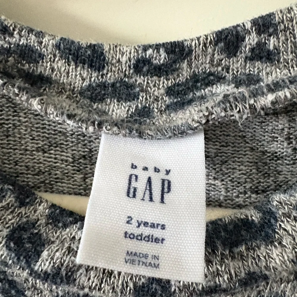 GAP Gray Patterned leopard print Toddler Dress